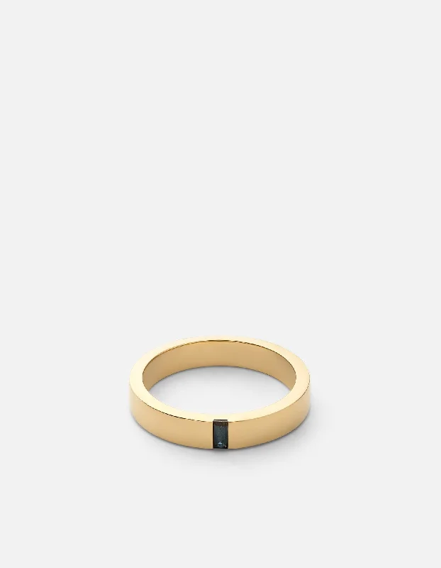 4mm Sapphire Baguette Band, Gold Vermeil