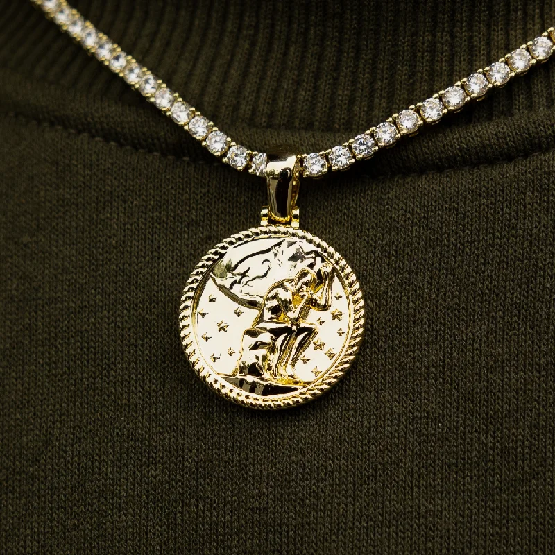 Atlas Thinker Coin Pendant