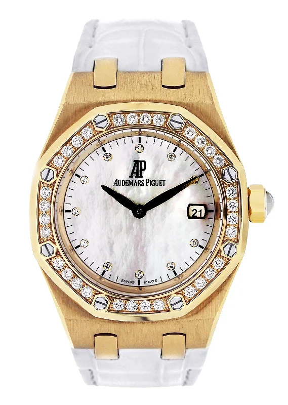 Audemars Piguet Royal Oak Watch For Women | 18K Yellow Gold | 33 Mm