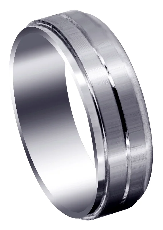 Basic Carved Celtic Mens Wedding Band | Satin Finish (Lincoln)