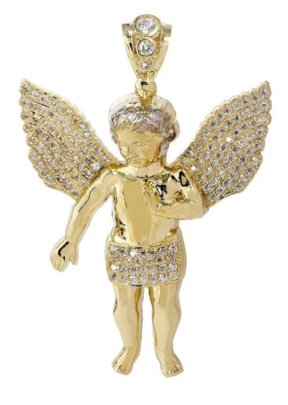 10K Gold Angel Pendant  |  14.3 Grams