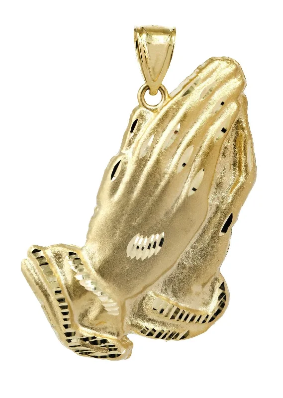 10K Gold Praying Hands Pendant  |  7.2 Grams