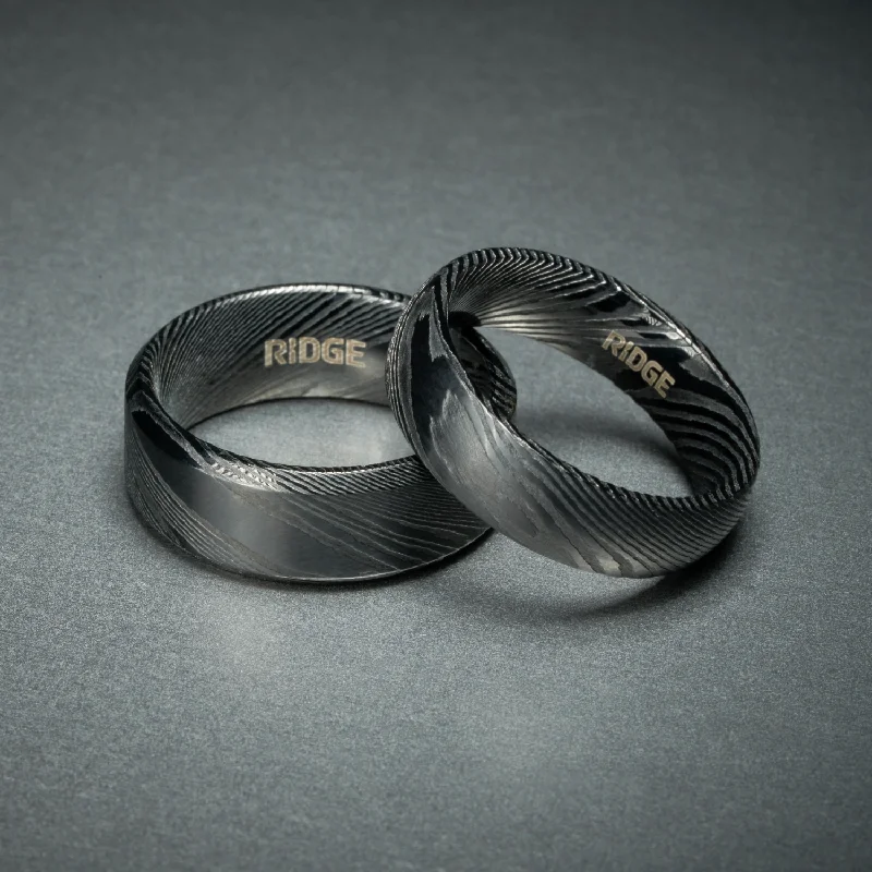 black-damascus-beveled-ring