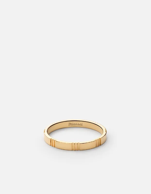 Bolt Ring, Gold Vermeil