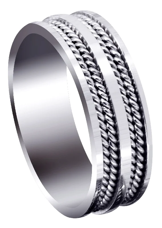 Braided Mens Wedding Band | High Polish Finish (Jameson)