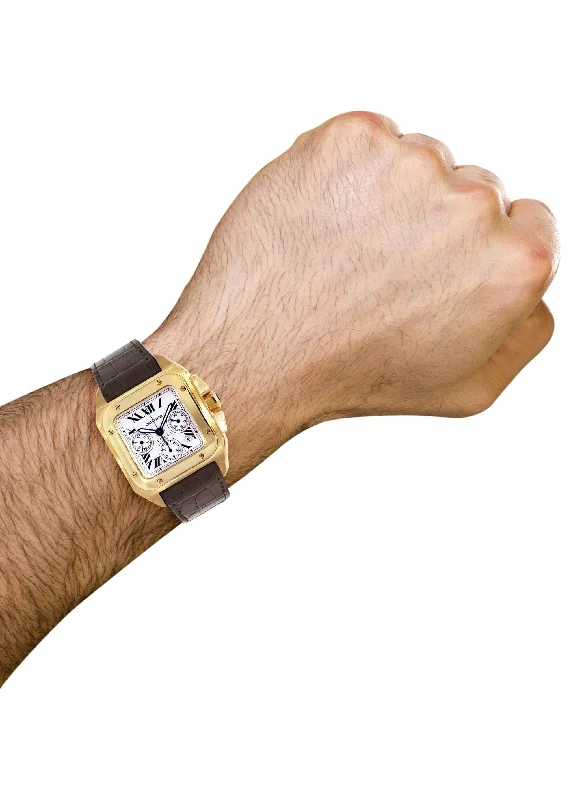 cartier-santos-100-18k-yellow-gold