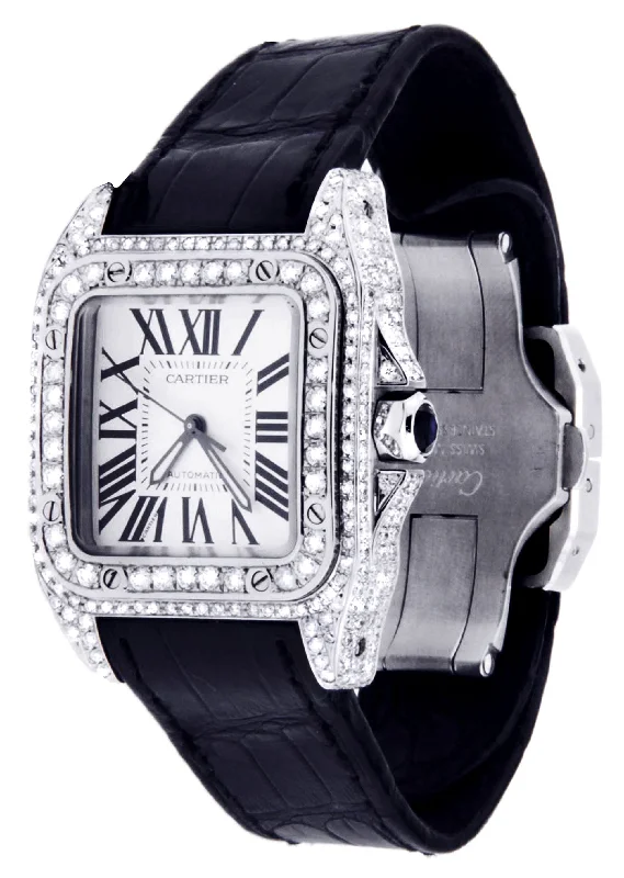 cartier-santos-100-stainless-steel