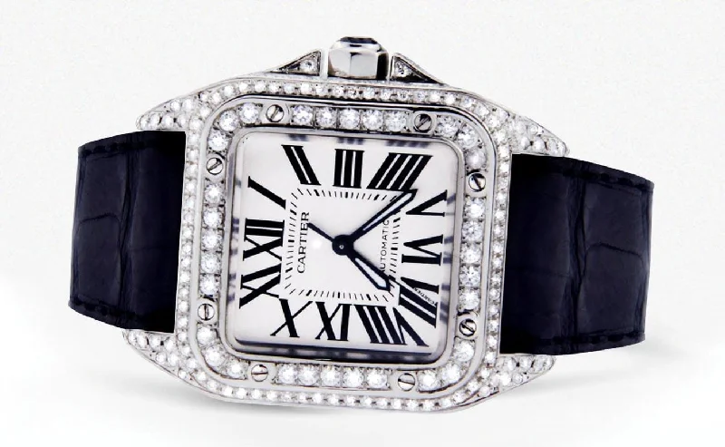 cartier-santos-100-stainless-steel