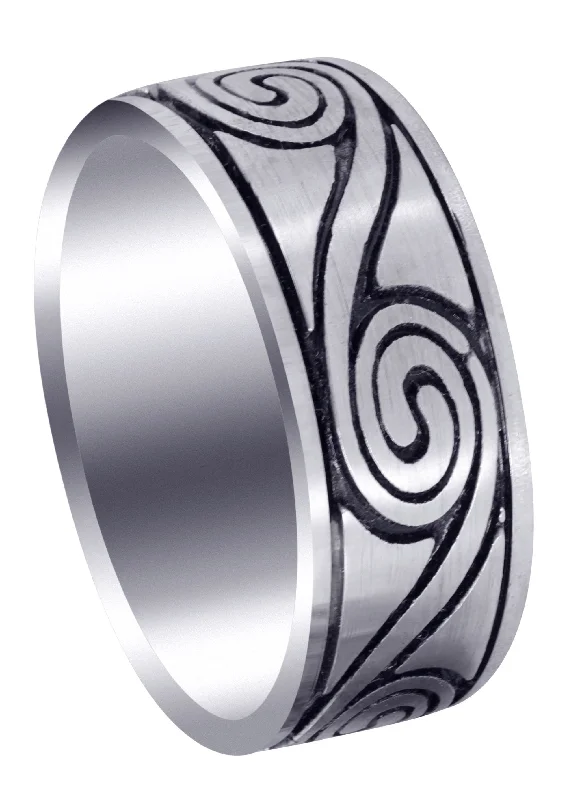 Celtic Unique Mens Wedding Band | High Polish Finish (Maverick)