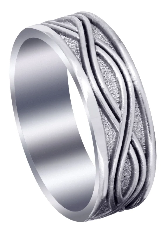 Celtic Mens Wedding Band | High Polish Finish (Kyle)