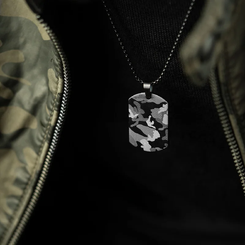 Classic Camo  Dog Tag Necklace