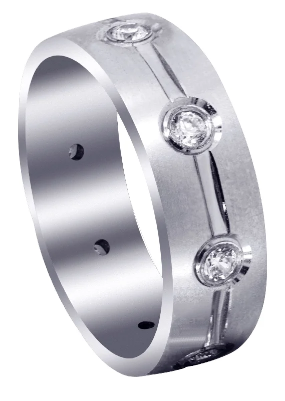 Classic Diamond Mens Wedding Band | 0.04 Carats (Stephen)