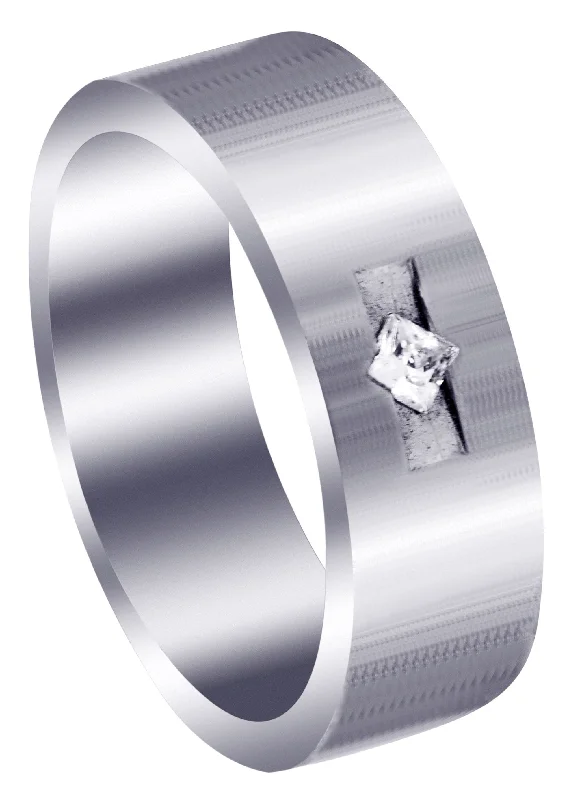 Classic Diamond Mens Wedding Band | 0.1 Carats (Javier)