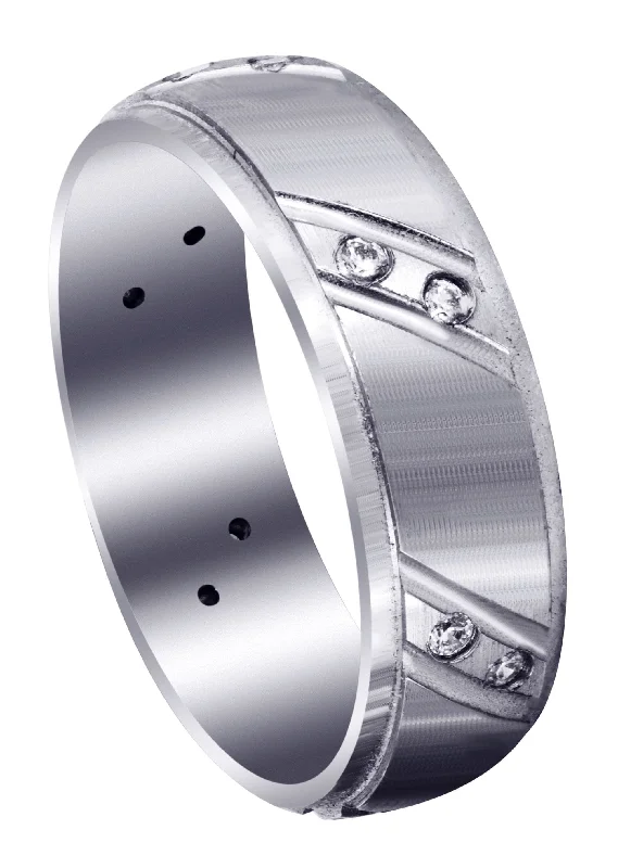 Classic Diamond Mens Wedding Band | 0.18 Carats (Messiah)