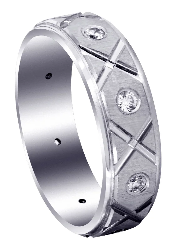 Classic Diamond Mens Wedding Band | 0.4 Carats (Cristian)