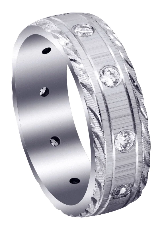 Classic Diamond Mens Wedding Band | 0.5 Carats (Peyton)