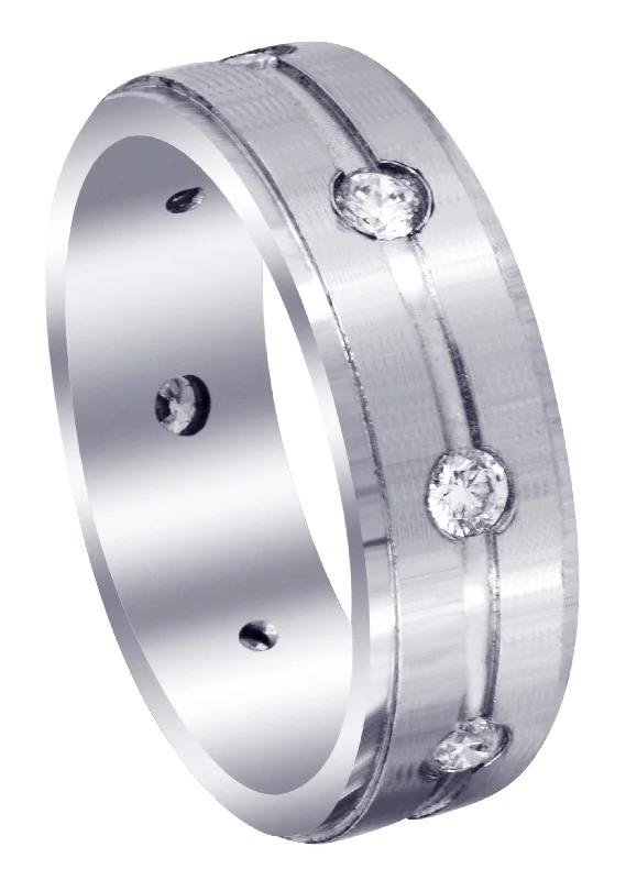 Classic Diamond Mens Wedding Band | 0.56 Carats (Amari)