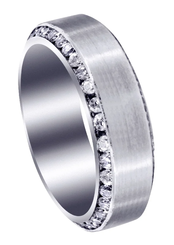 Classic Diamond Mens Wedding Band | 2.1 Carats (Rylan)