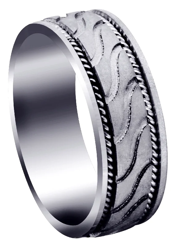 Contemporary Mens Wedding Band | GB / High Polish Finish (Ayden)