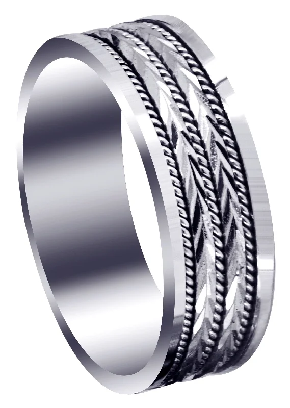 Contemporary Mens Wedding Band | High Polish Finish (Kai)