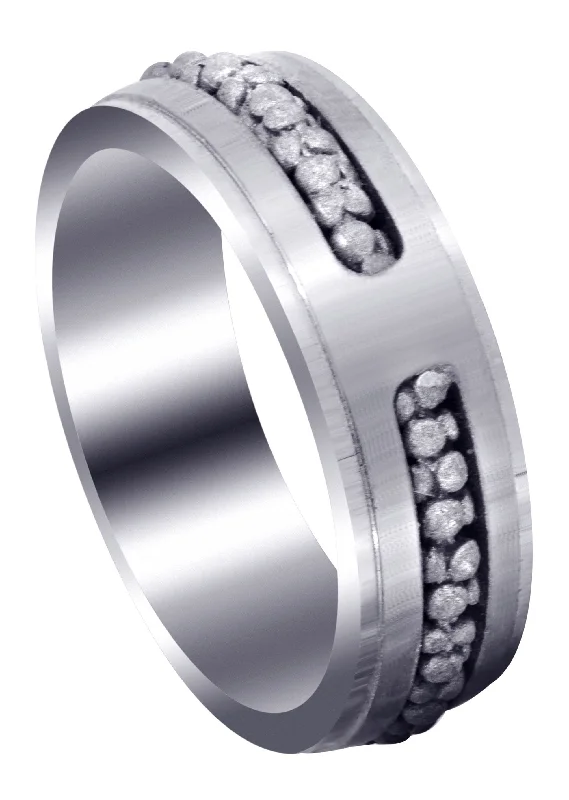 Contemporary Mens Wedding Band | Satin Finish (Paul)