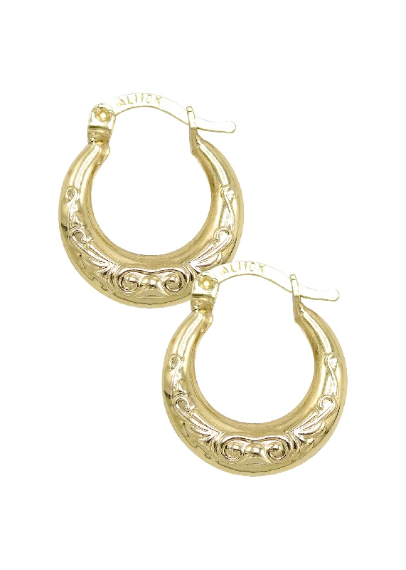 10K Womens Gold Hoop Earrings