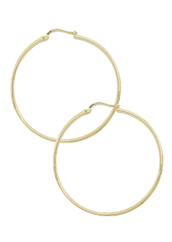 10K Womens Gold Hoop Earrings | Customizable Size