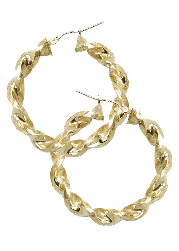 10K Womens Gold Hoop Earrings | Customizable Size