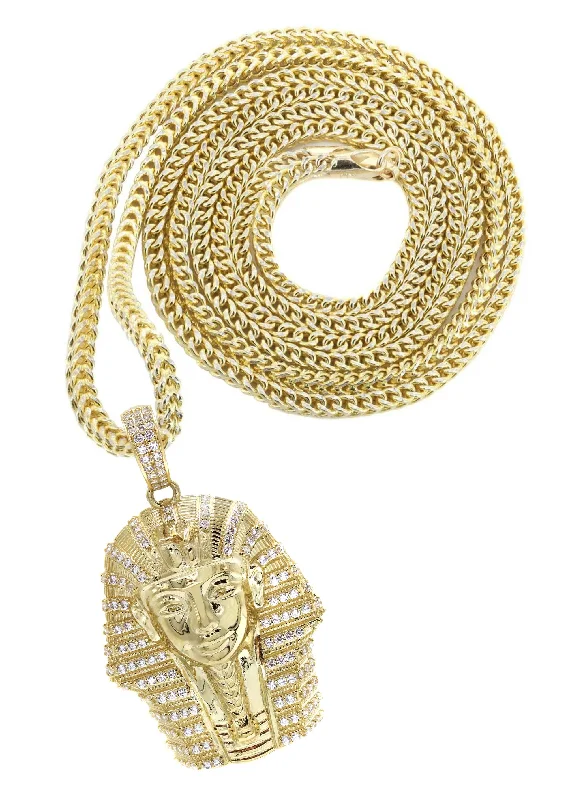 10K Yellow Gold Pharaoh Necklace | Appx. 17.5 Grams