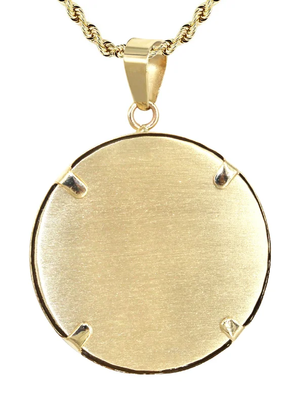 copy-of-10k-yellow-gold-diamond-round-picture-pendant-cuban-chain-appx-16-grams