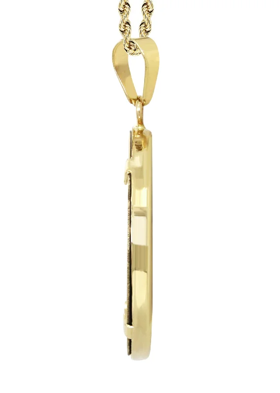 copy-of-10k-yellow-gold-diamond-round-picture-pendant-cuban-chain-appx-16-grams