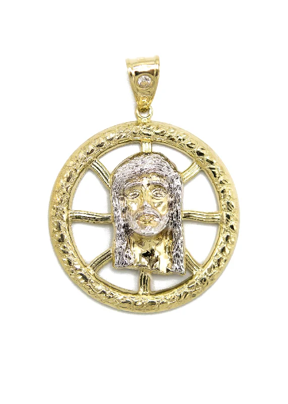 10K Gold Jesus Head Pendant | 6.5 Grams