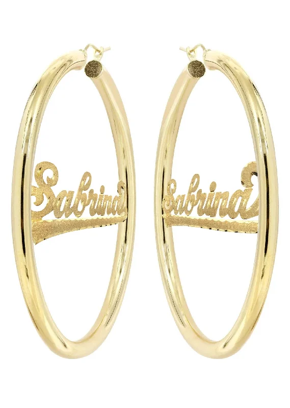 copy-of-14k-ladies-diamond-cut-heart-name-plate-hoop-earrings