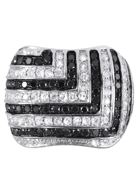 14K Ladies Black Diamond Cocktail Ring | 2.65 Carats | 13.96 Grams