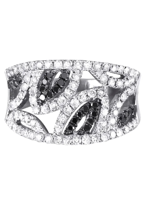 14K Ladies Black Diamond Cocktail Ring | 0.98 Carats | 5.25 Grams