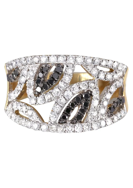 14K Ladies Black Diamond Cocktail Ring | 0.98 Carats | 5.13 Grams