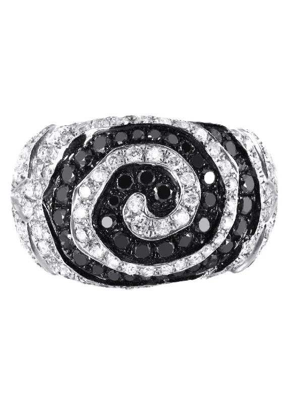 14K Ladies Black Diamond Cocktail Ring | 1.97 Carats | 7.01 Grams