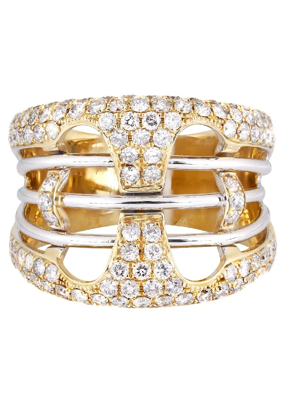 14K Ladies Diamond Cocktail Ring | 1.85 Carats | 9 Grams