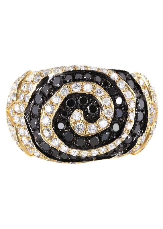 14K Ladies Black Diamond Cocktail Ring | 1.94 Carats | 7.18 Grams