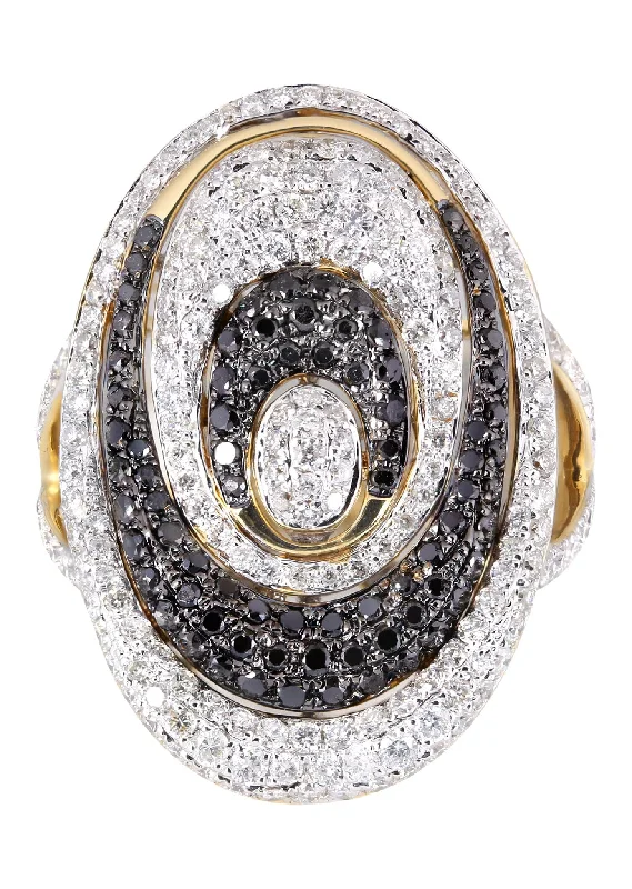 14K Ladies Black Diamond Cocktail Ring | 2.16 Carats | 9.47 Grams