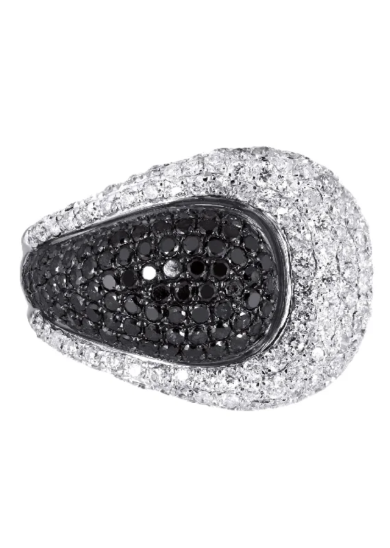 14K Ladies Black Diamond Cocktail Ring | 2.90 Carats | 7.87 Grams