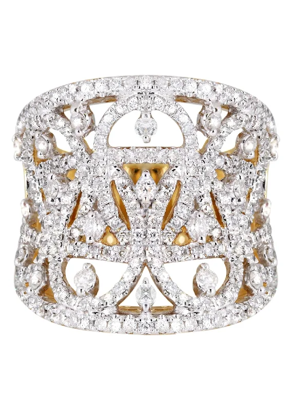 14K Ladies Diamond Cocktail Ring | 1.39 Carats | 9.56 Grams