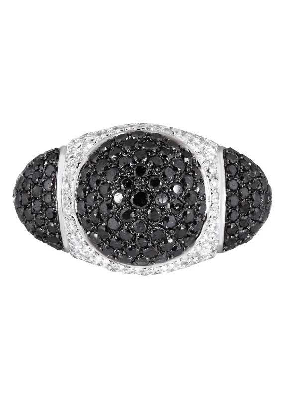 14K Ladies Black Diamond Cocktail Ring | 5.45 Carats | 15.74 Grams