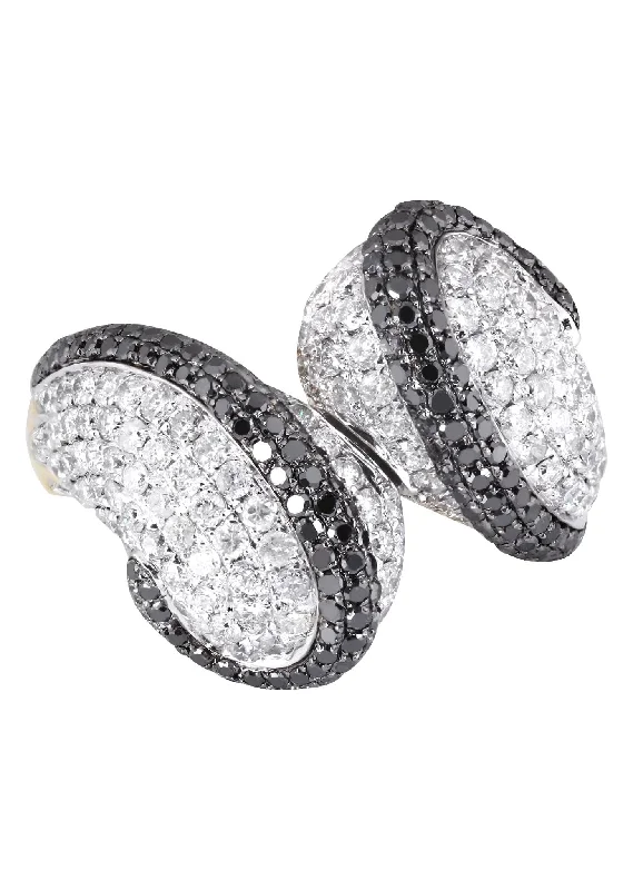 14K Ladies Black Diamond Cocktail Ring | 3.39 Carats | 10.15 Grams