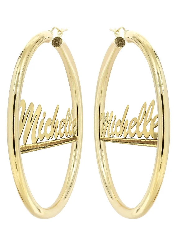 copy-of-14k-ladies-white-gold-diamond-cut-name-plate-hoop-earrings