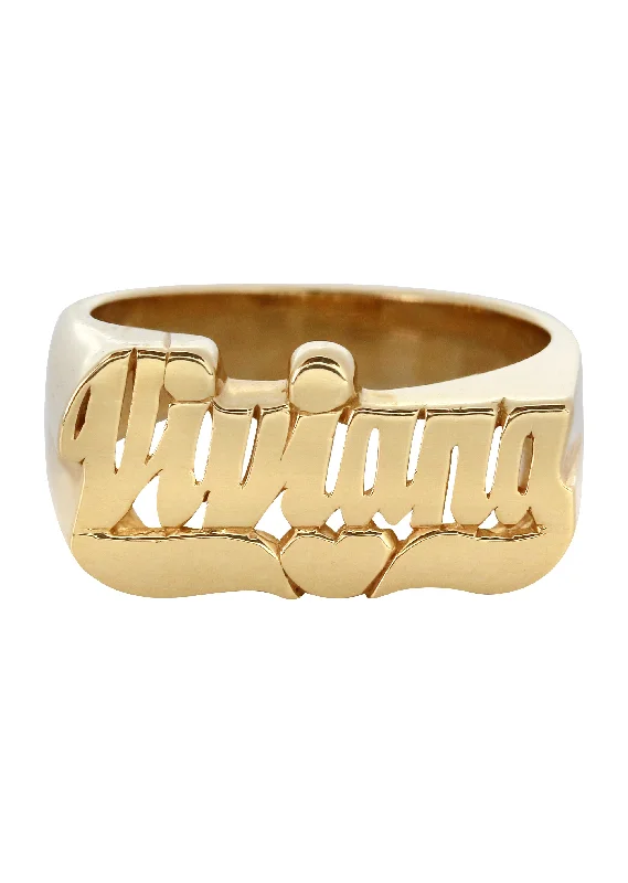 14K Script Gold Name Ring | Appx. 9 Grams