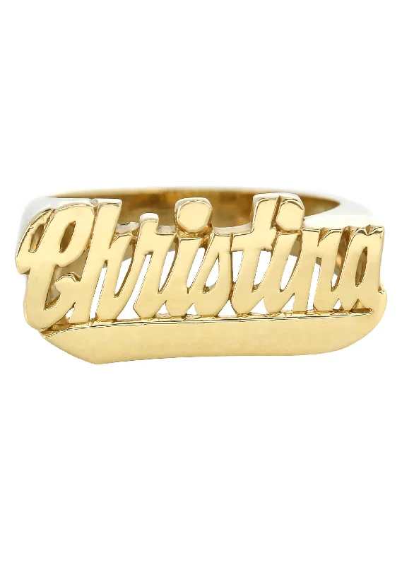 14K Script Gold Name Ring | Appx. 5.5 Grams