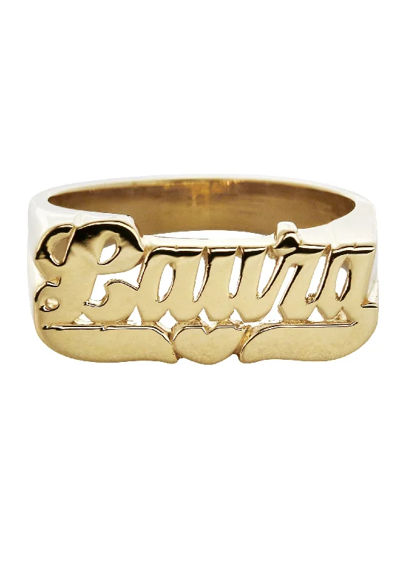 14K Script Gold Name Ring | Appx. 3.8 Grams