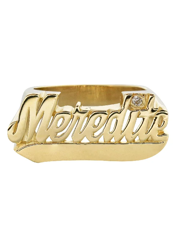 14K Script Gold Name Ring | Appx. 6.5 Grams