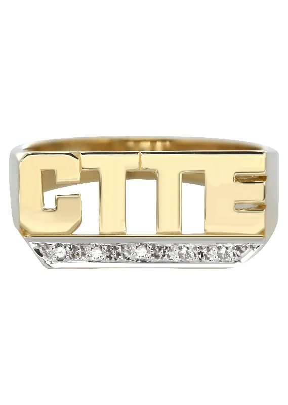 14K Bold Initials Gold Name Ring | Appx. 5 Grams